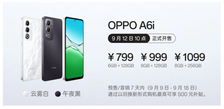Caption - Oppo A6i pricing.