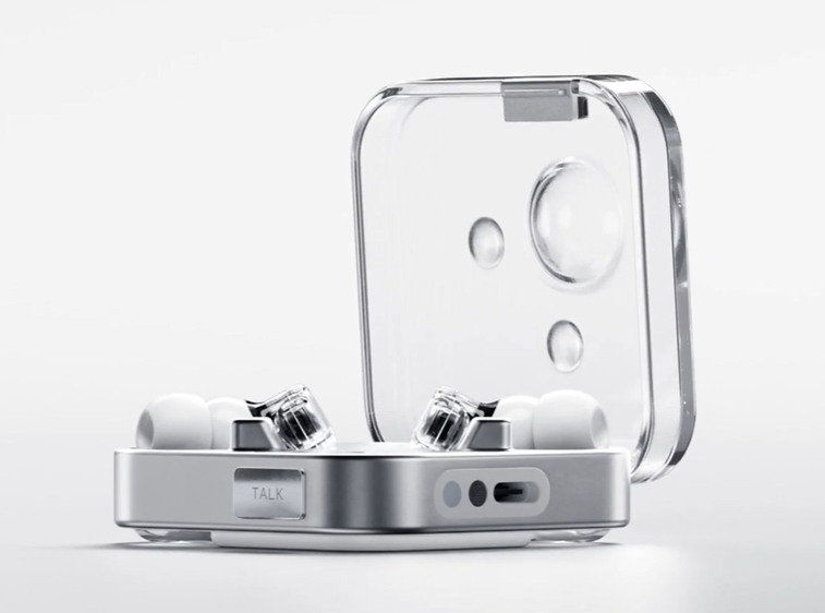  Nothing Ear (3) with a new silver aluminium base and transparent lid. 