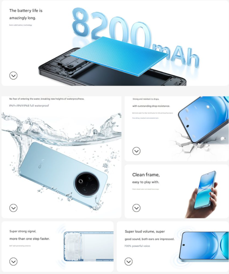 Vivo Y500 specifications include 6.77-inch AMOLED display, Dimensity 7300, and 50MP dual camera