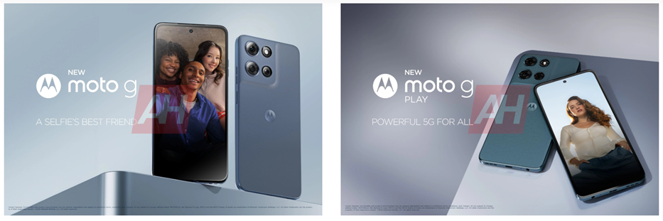 Leaked official poster of Moto G 2026 (left) and Moto G Play 2026 (right).
