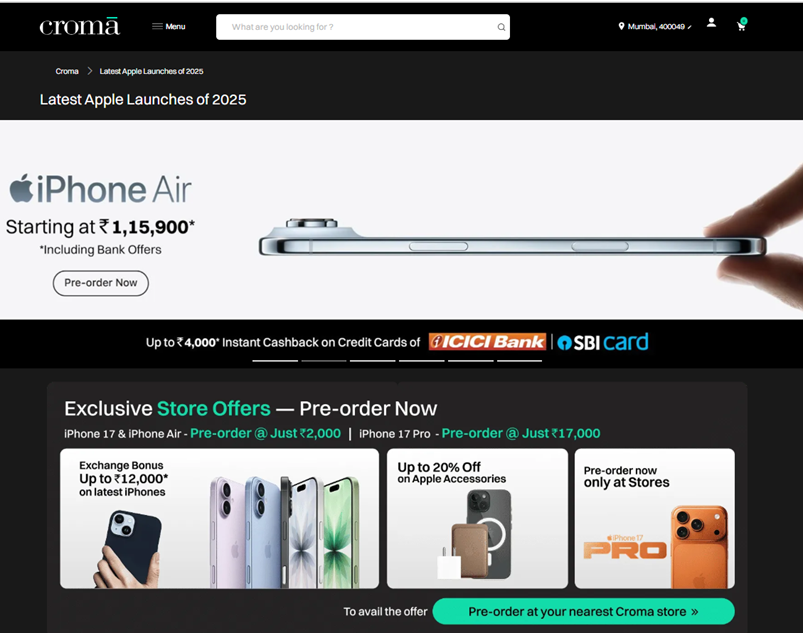  iPhone 17 Series pre-order offers.