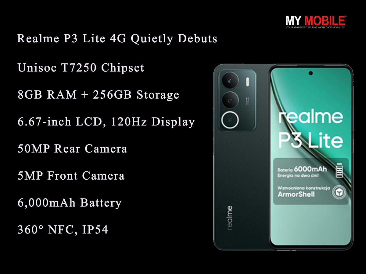 Realme P3 Lite 4G Quietly Debuts in Poland With 6,000mAh Battery