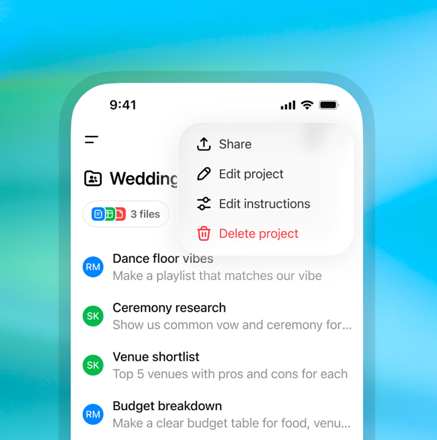  OpenAI’s shared projects are expanding to Free, Plus, and Pro users. (Screenshot by @OpenAI on X)