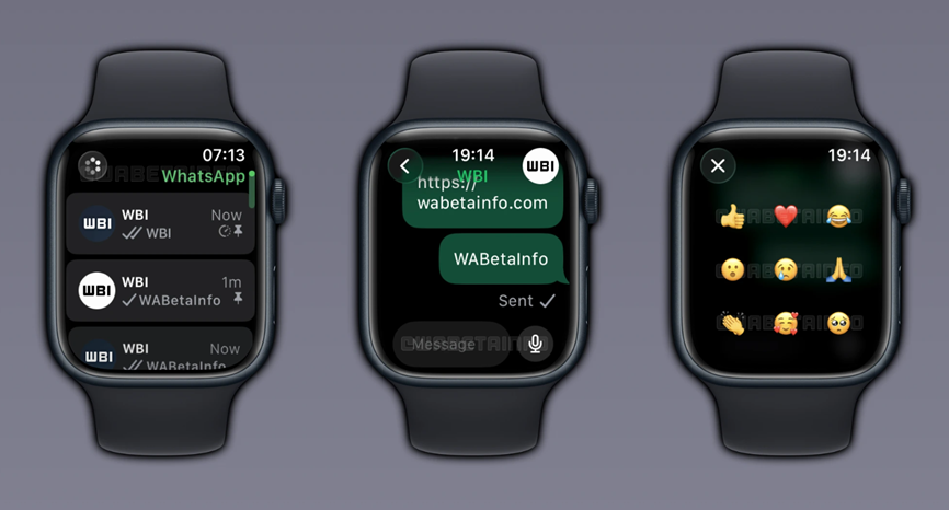 WhatsApp reportedly releases a Compatible Apple Watch Beta App for Easier Messaging on Your Wrist. (Image credit - @WABetaInfo)
