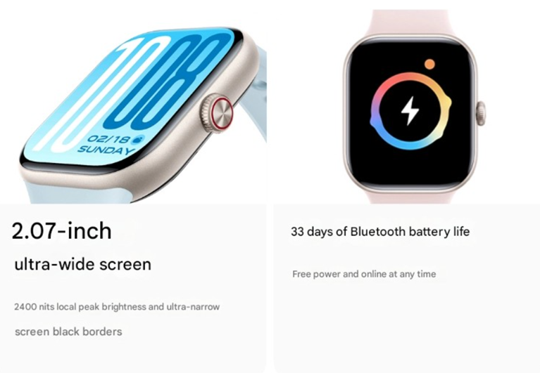  Vivo Watch GT 2 display and battery. (Image credit - Vivo)
