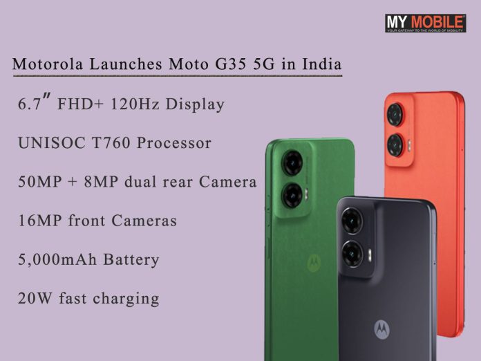 Motorola Launches New 8GB RAM Variant of Moto G35 5G in India at ₹11,999