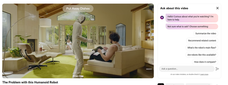  How the YouTube Ask Button works.