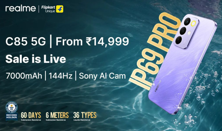  Realme C85 5G Debuts price and launch offers. (Image credit - Realme)