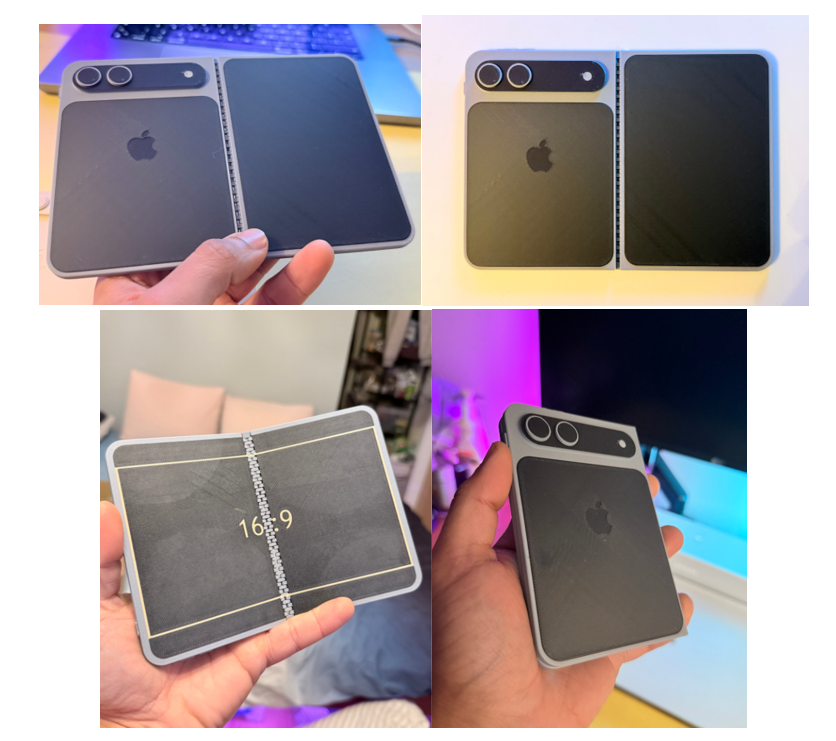 3D-Printed iPhone Fold Mockup. (Credit - MakerWorld user Subsy)