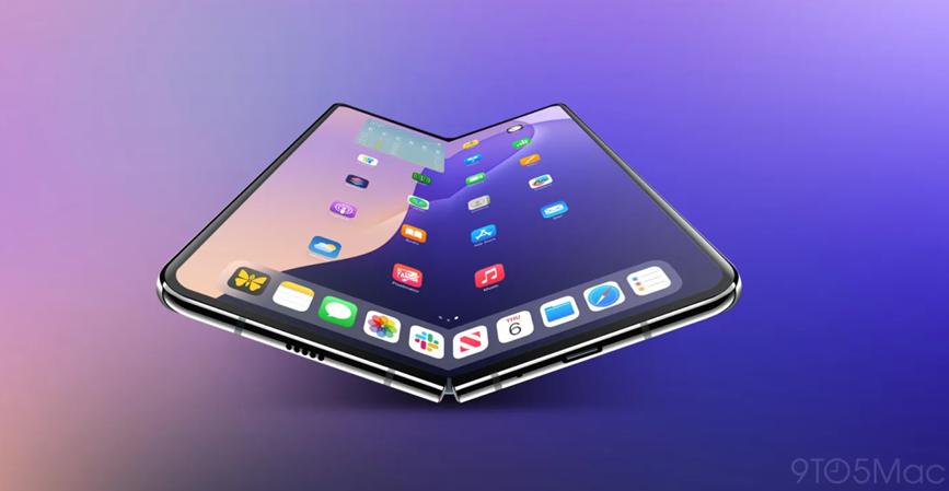 A concept image of the future iPhone Fold. (Credit - 9to5Mac)