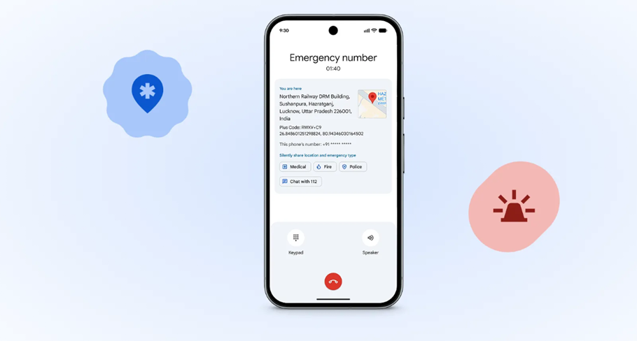  Google Emergency Location Service now live in UP, India. (Image credit - Google)