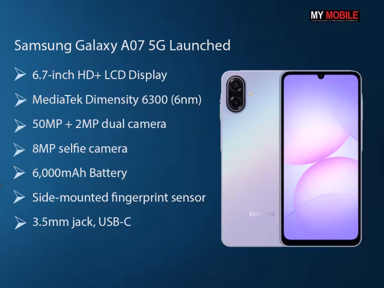 Samsung Galaxy A07 5G Launched with 6,000mAh battery and 120Hz display – Price, Features and Availability