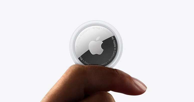 Text etched on the back of the first-generation AirTag. (Image credit - Apple)