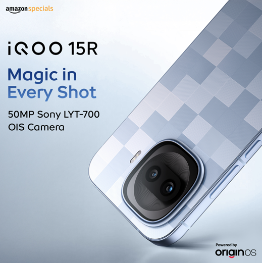 iQOO 15R teaser with camera specs.