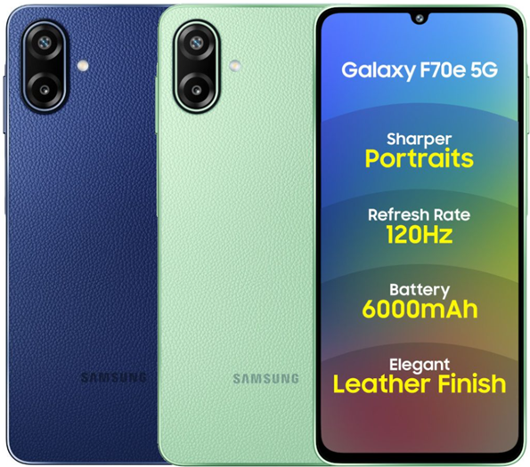 Samsung Galaxy F70e 5G colour options. (Image credit - Samsung)