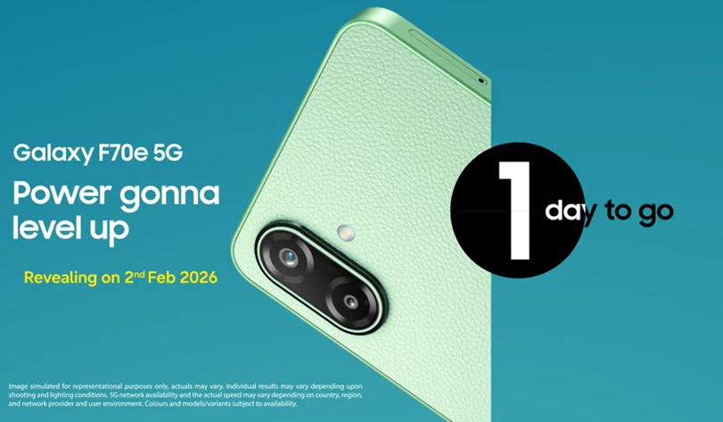 Samsung Galaxy F70e India launch confirmed. (credit - Samsung)