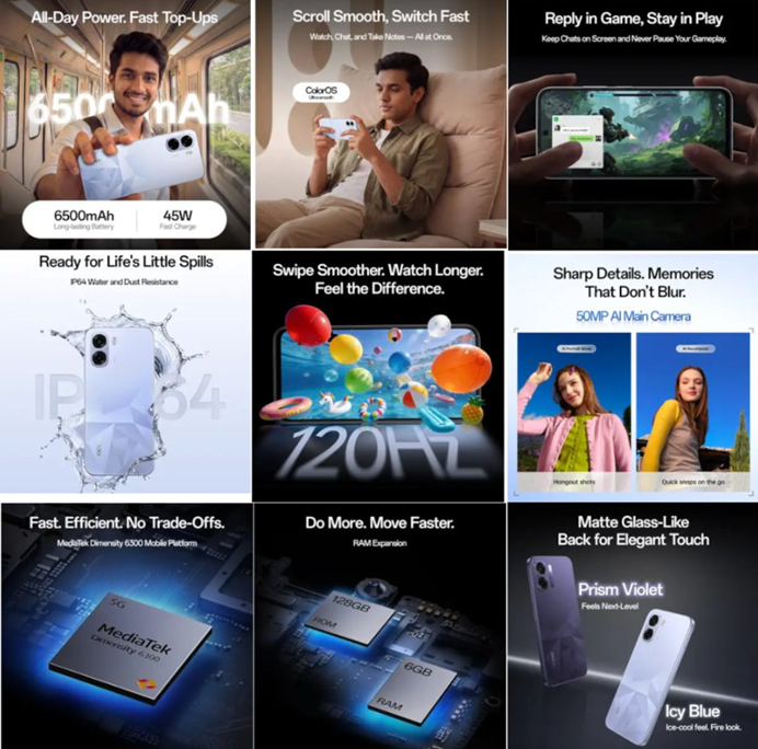 OPPO K14x 5G key features. (Image credit - Oppo)