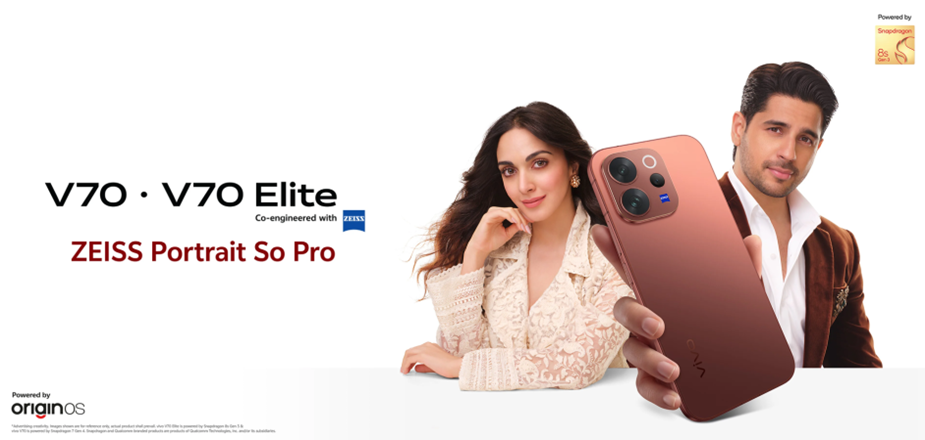 Vivo V70 Elite and Vivo V70 have been officially unveiled in India. (Image credit - Vivo)