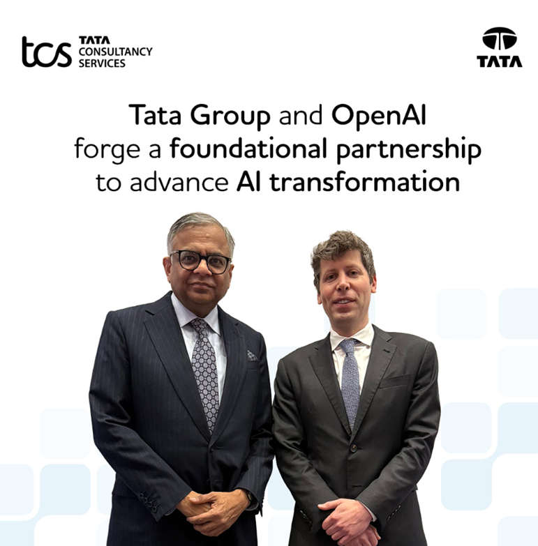 Tata Companies and OpenAI announced a landmark collaboration. (Image credit - @TCS on X)