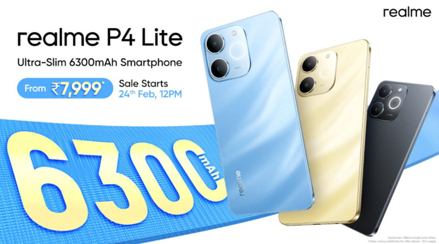 Realme P4 Lite 4G launched in India. (Image credit - Realme)