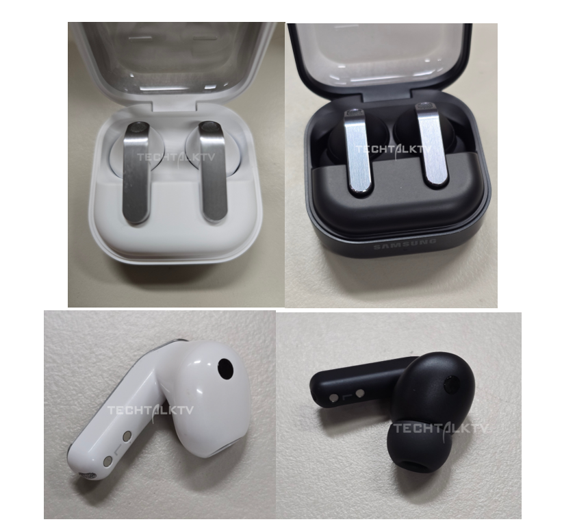 Leaked images of non-functional dummy units reveal first real-life look at the Galaxy Buds 4 and Galaxy Buds 4 Pro. (Image credit - @Mr_TechTalkTV on X)