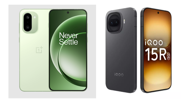 OnePlus 15R (left) and iQOO 15R (right).