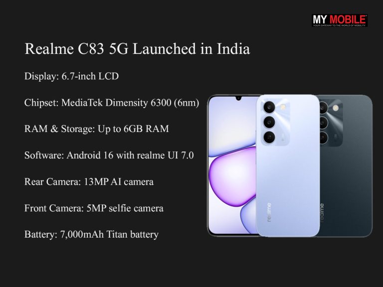 Realme C83 5G Launched in India With 144Hz Display and 7,000mAh Battery – Specs, Price and Availability