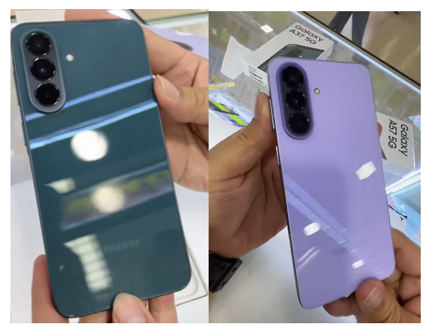 Samsung Galaxy A37 (left) and Galaxy A57 (right). (credit - @VerdeSelvans on X)