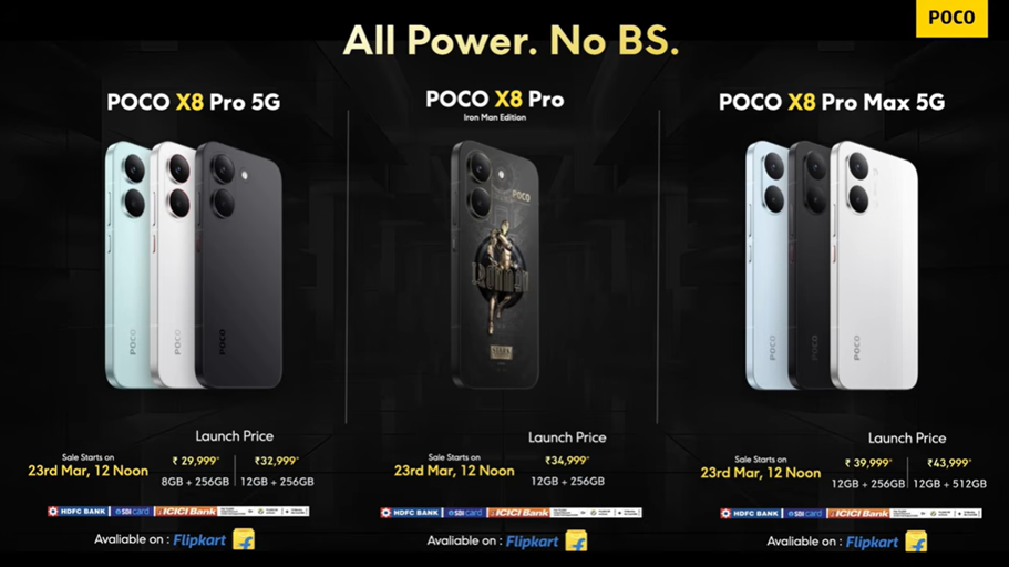Poco X8 Pro Series prices. (Image credit - Oppo)