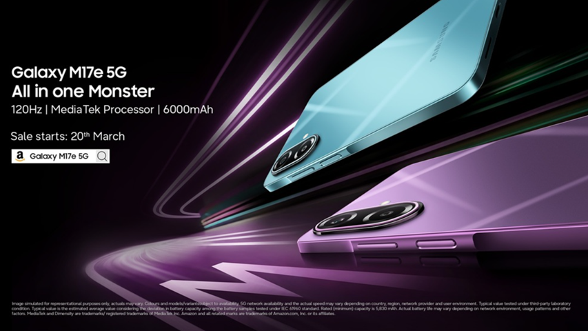 Samsung Galaxy M17e 5G is now available in India. (Image credit - Samsung)