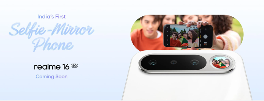 Realme teased the unique “Selfie-Mirror” feature for Realme 16 5G. (Image credit - Realme)