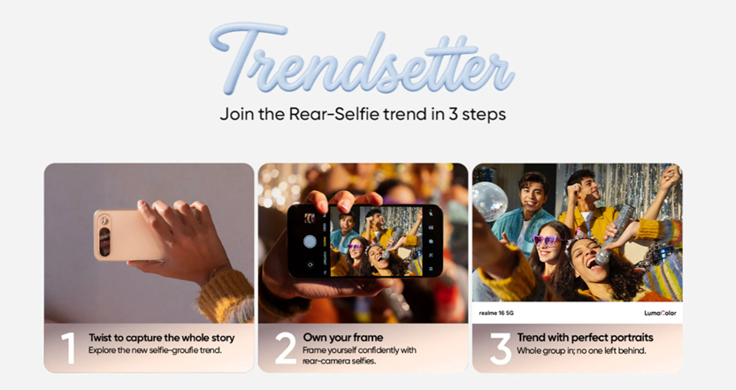 Realme 16 5G’s “Selfie-Mirror” feature. (Image credit - Realme)