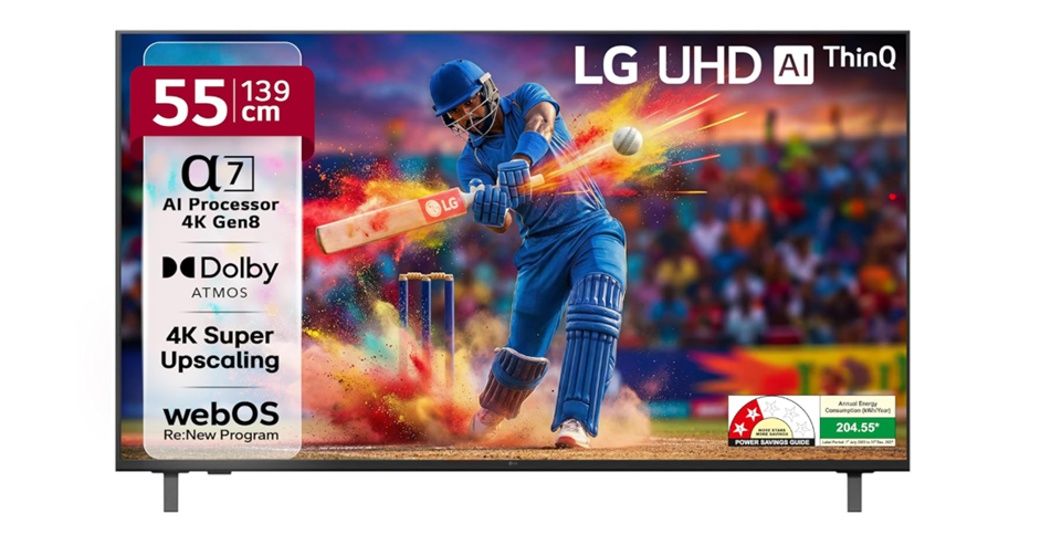 LG 55-inch 4K Smart TV. (Image credit - LG)