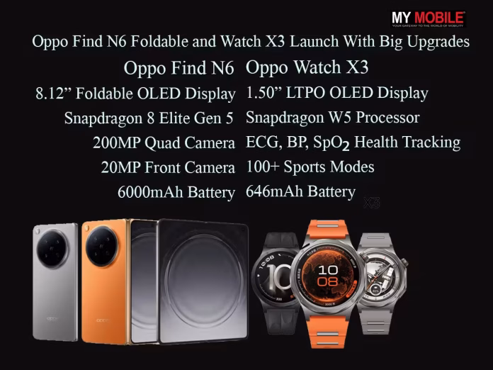 Oppo Find N6 Foldable& Oppo Watch X3