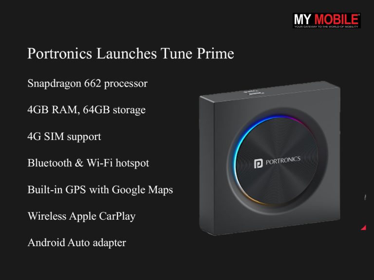 Portronics Launches Tune Prime – A Smart Wireless CarPlay & Android Auto Adapter with 4G, Streaming & Built-in GPS