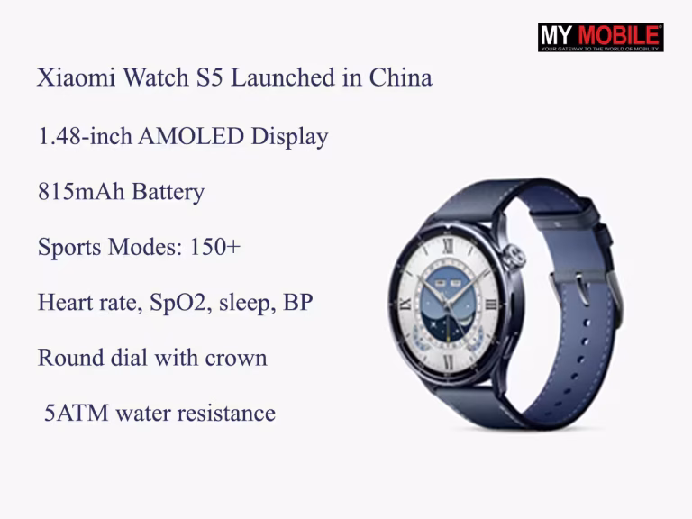 Xiaomi Watch S5 Launched in China with 1.48-Inch AMOLED Display, Up to 21 Days Battery Life