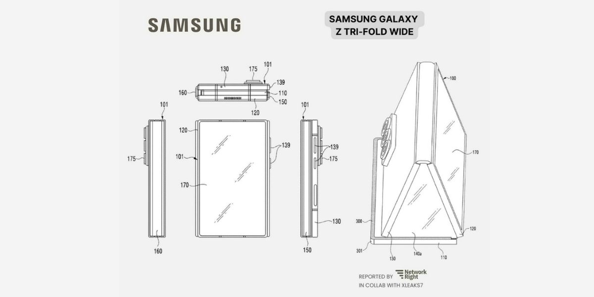 Caption: Patent application by Samsung explains that the device can be folded in different ways (Pic Credit: Lowyat.Net)