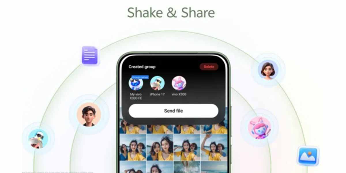 Vivo’s new Shake & Share Files feature is set to arrive with X300 Ultra and X300 FE. (Image credit - Vivo)