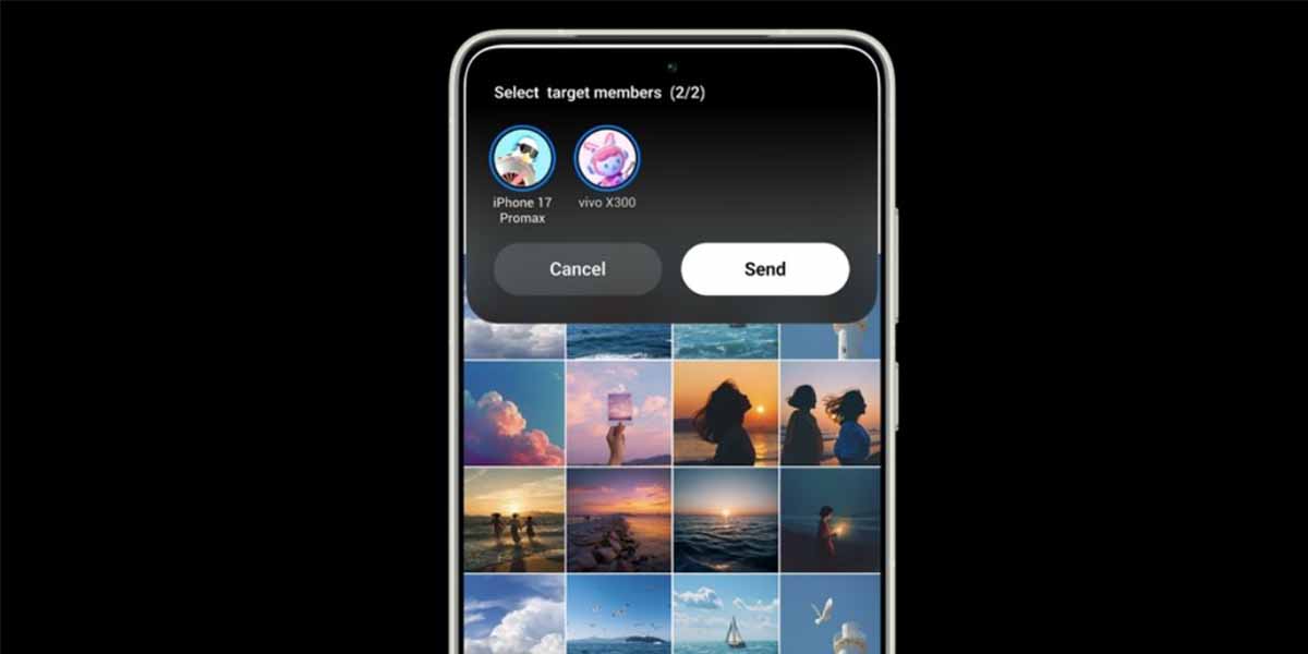 Vivo’s new Shake & Share Files feature. (Image credit - Vivo)