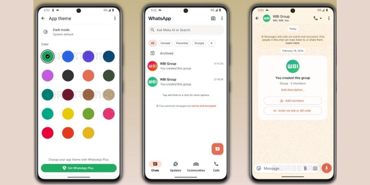 WhatsApp Plus offers users advanced chat themes and lets them personalise their chats (Pic Credit: wabetainfo)