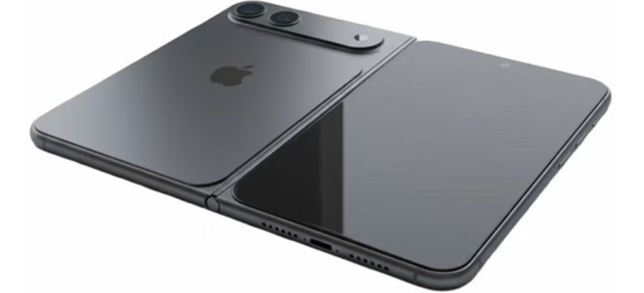 Previously leaked CAD renders of the foldable iPhone.