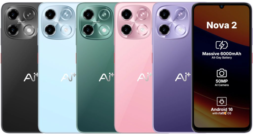 Ai+ Nova 2 Ultra colours.