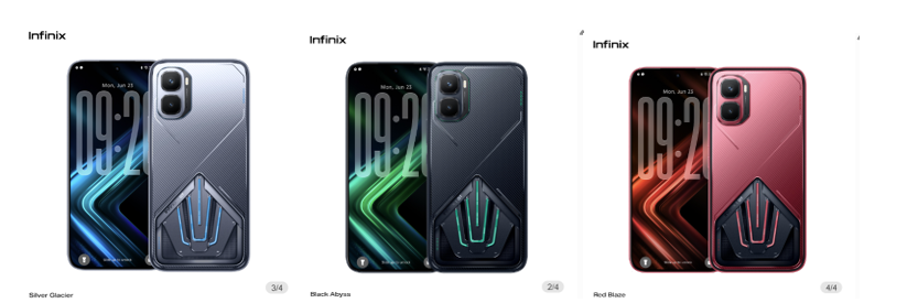 Infinix GT 50 Pro colour options. (Image credit - Infinix)