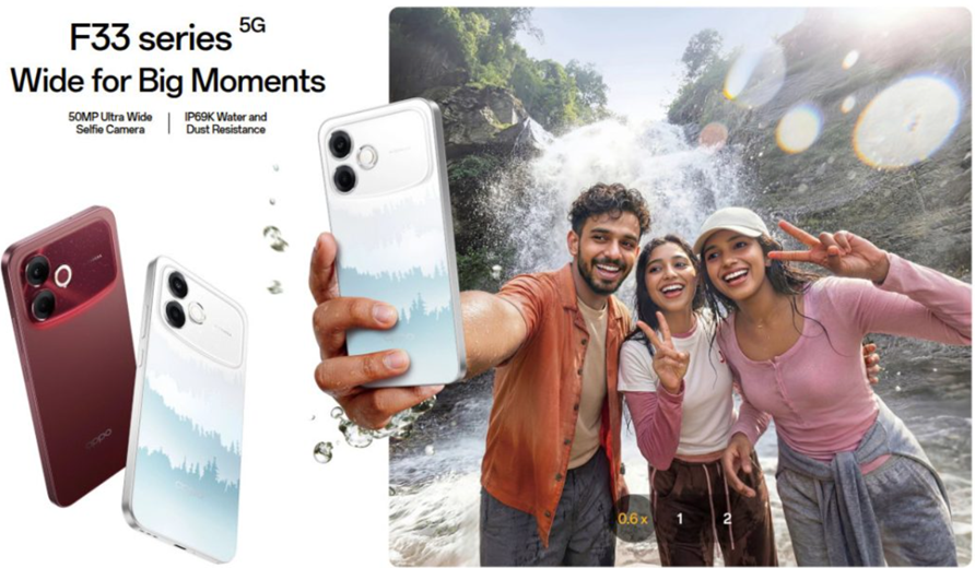 Oppo F33 Series Goes on Sale in India from April 23rd, 2026. (Image credit - Oppo)