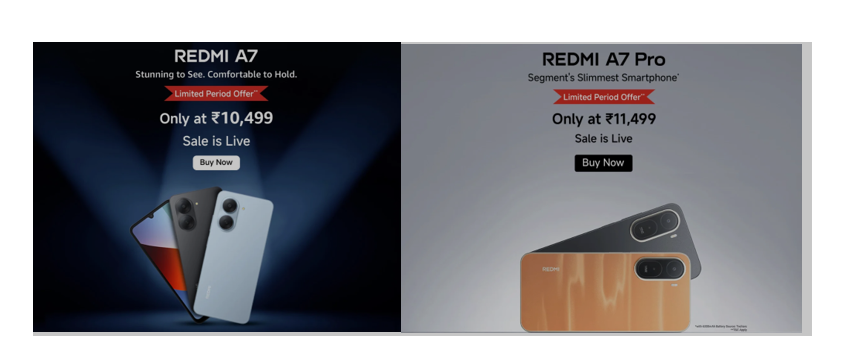 Redmi A7 Series. (Image credit - Redmi)