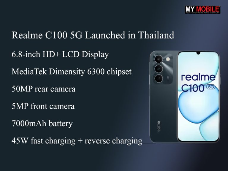 Realme C100 5G Launched in Thailand with Dimensity 6300 Chip, 7000mAh Battery and 144Hz Display