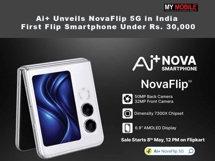 Ai+ Unveils NovaFlip 5G, First Flip Smartphone Under Rs. 30,000 in India