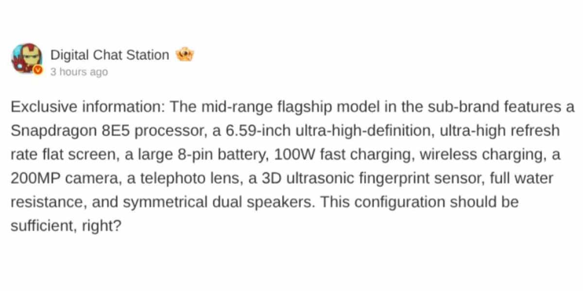 Key Specs and Features of Redmi K100 Revealed