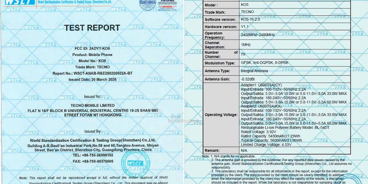Several features of Tecno Spark 50 Pro 4G revealed as phone surfaces on FCC listing (Pic Credit: @TheTechOutlook on X)