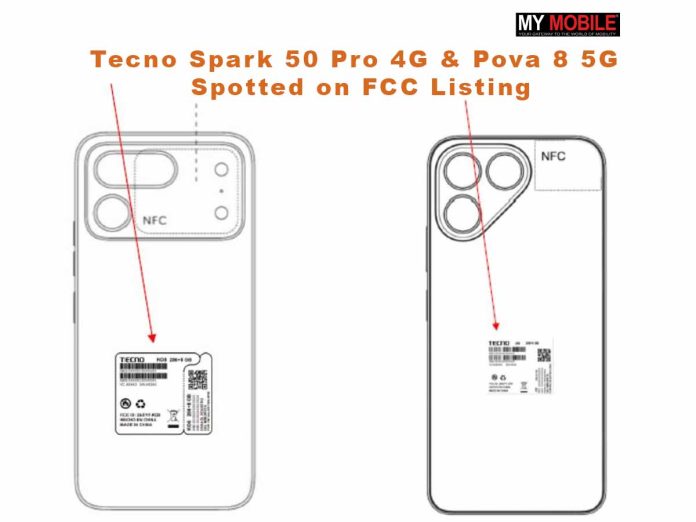 Tecno Spark 50 Pro 4G & Pova 8 5G Spotted on FCC Listing